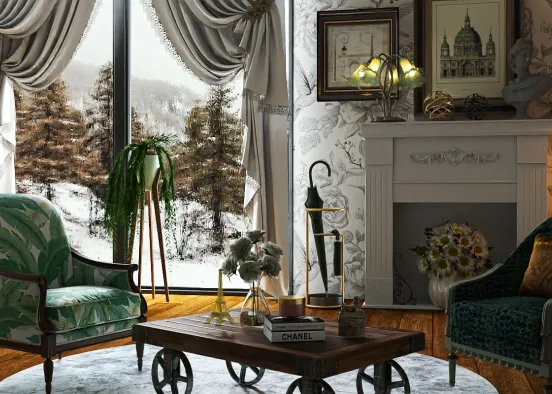 Pretty and green room Design Rendering