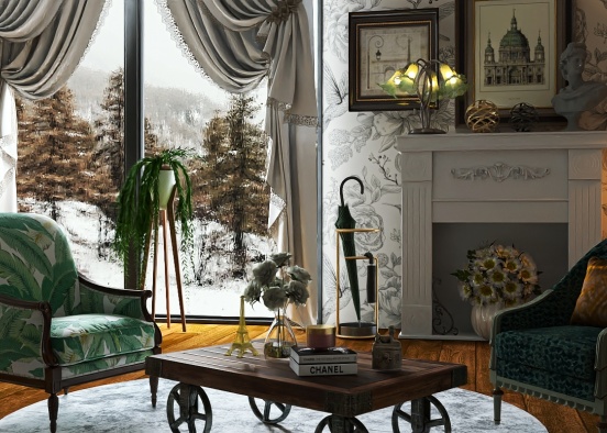 Pretty and green room Design Rendering