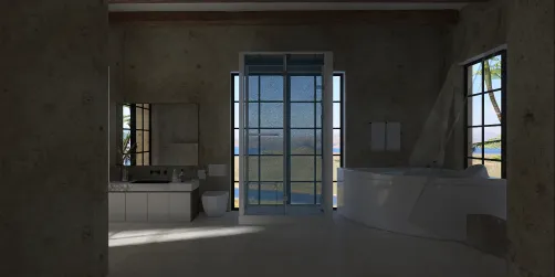 baño pequeño y elegante 
