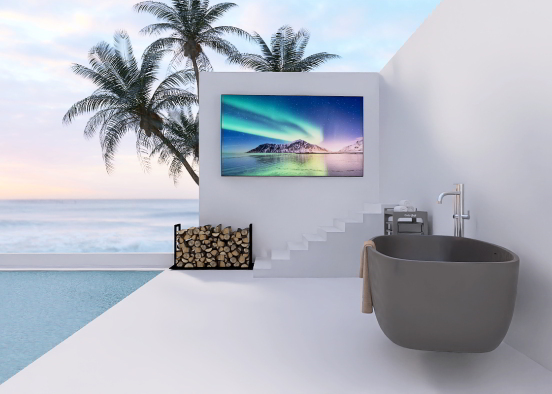Day at the spa by the pool  Design Rendering