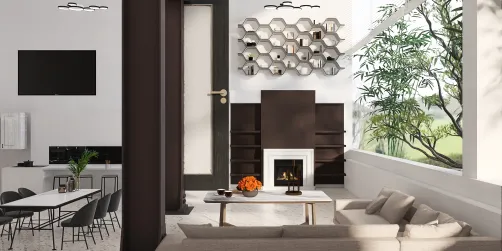 Living room & kitchen