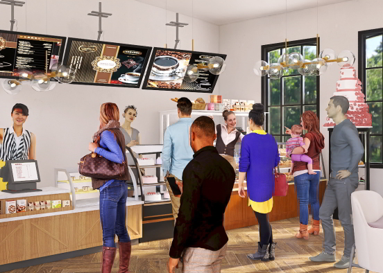 Busy day at the bakery Design Rendering