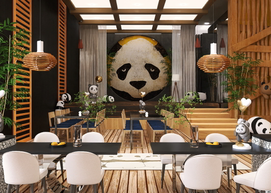 Panda stand-up comedy club  Design Rendering