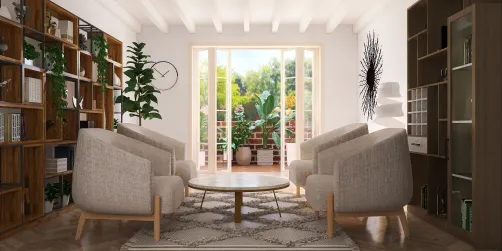 Sala de estar moderna y luminosa 