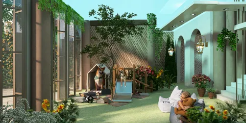 a courtyard area Pet/children friendly space
