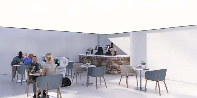 Café with robots