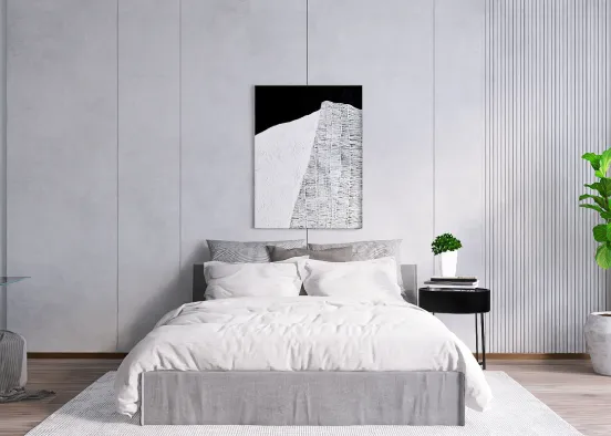 Modern Gray Room Design Rendering
