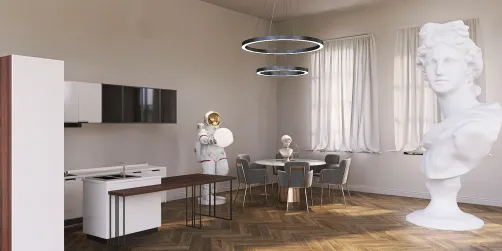 A rich family dining room