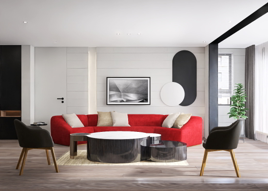 Cruella DeVille Living Room Design Rendering