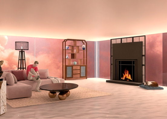 ❤️Vibrant living room design  Design Rendering