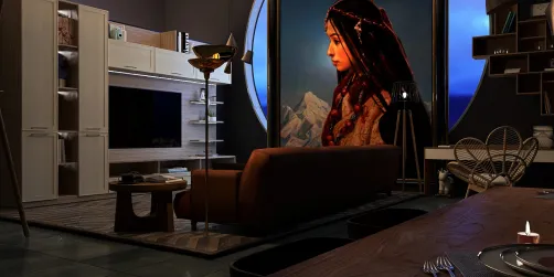 country indianen style wood roomstyle