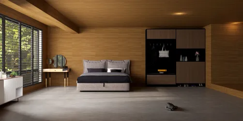 Wooden beautiful dream bedroom