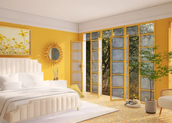 Sunny Bedroom  Design Rendering