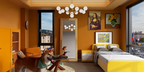 Yellow and Orange bedroom🧡🟠🟧💛🟡🟨