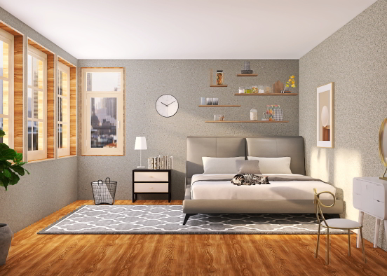 Apartment bedroom
 Design Rendering