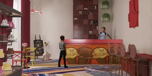 Love themed ice-cream parlour & bakery 