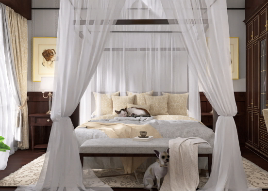 Romantic Bedroom  Design Rendering