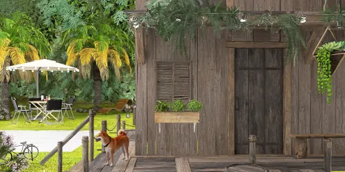 Cabaña con piscina