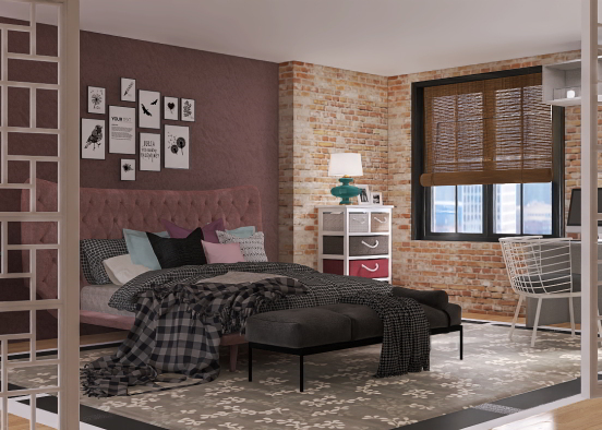 Teenage bedroom 💞 Design Rendering
