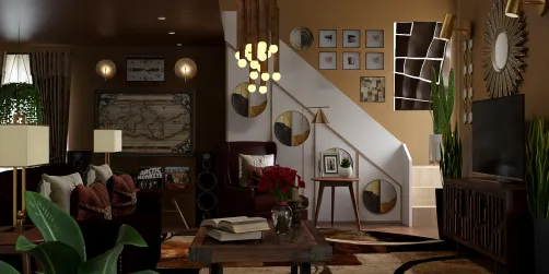 Living room with staircase ❤️
