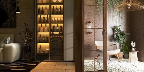 Grades e jogo de luzes 