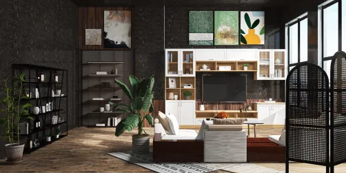 Modern bohemian living room