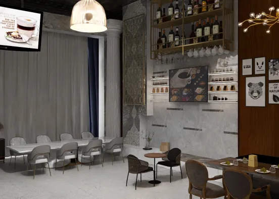 # Gelato Augustus Cafe SUPERMODEL HERO IDOL Renderização de Design
