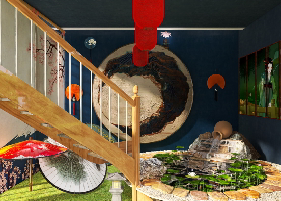 chinese stair corner 🏮 Design Rendering