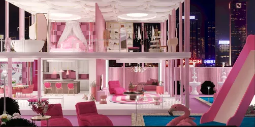 Barbie House in big city