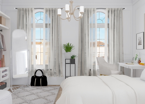 white bedroom  Design Rendering
