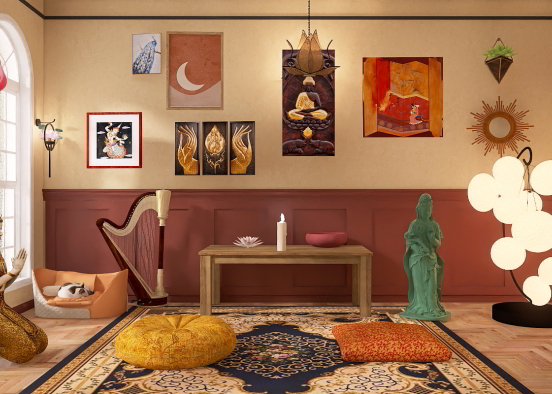 Meditation Room Design Rendering