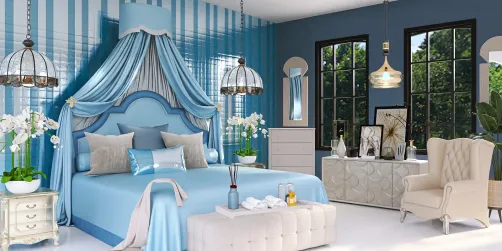 Lovely blue bedroom 