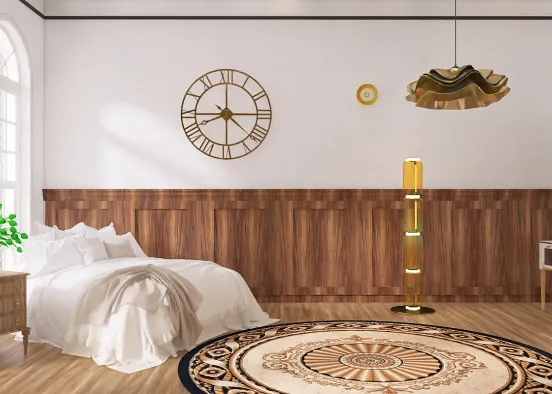 Luxurious hotel themed bedroom Design Rendering
