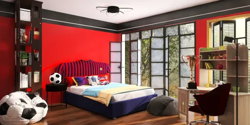 Red soccer room