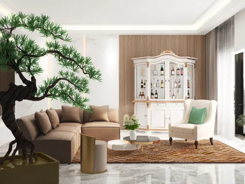 White&Gold living room 💛