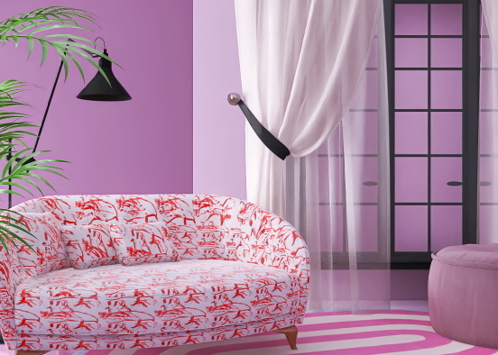 Flamingo Colour 
Living Room Design Rendering
