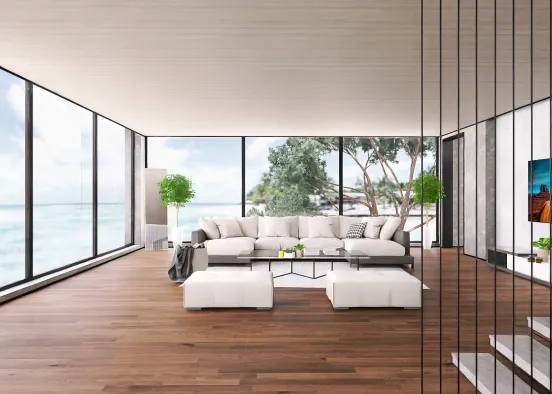 Tropical Living Room #2 Design Rendering