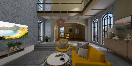 sunken living space ✨️ Golden greys 💛 