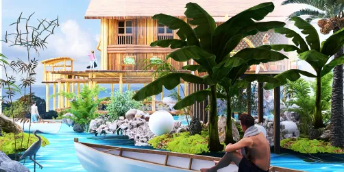 Casa flotante 