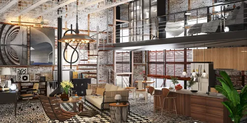 Metallic Industrial Loft