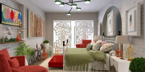 Eclectic Bedroom. 