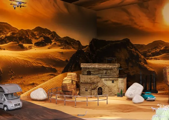 # Out in the middle of the desert  Renderização de Design