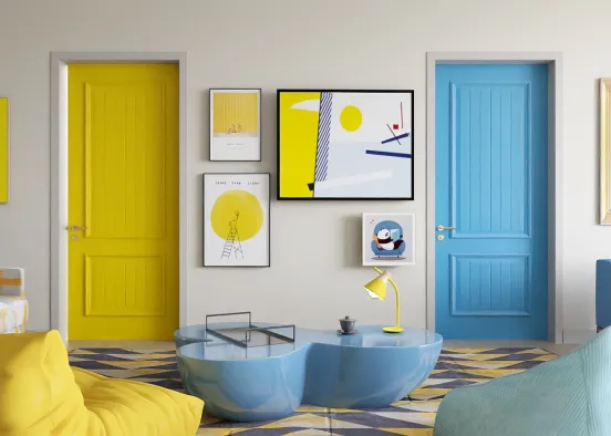 Blue & Yellow Design Rendering