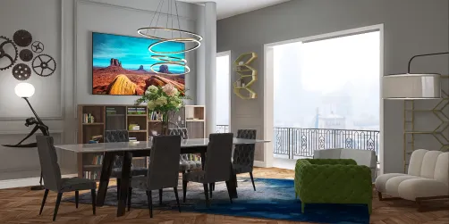 Sala da pranzo sulla città 