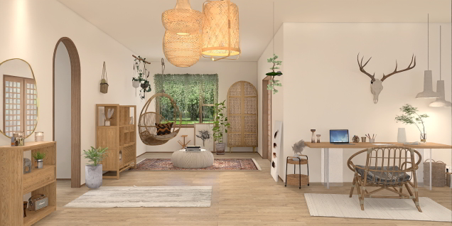 Mother’s bohemian work space 