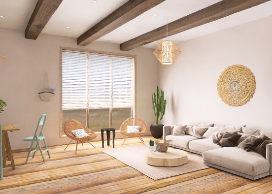 Living room design by rustic style! Design Rendering