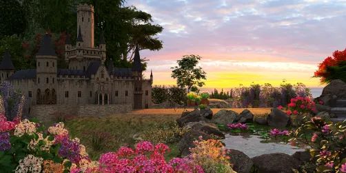 A Serene Sunset At The English Countryside 