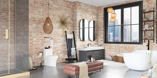 nyc high rise apartment bathroom 