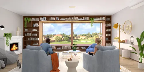 Sala para ler e relaxar 