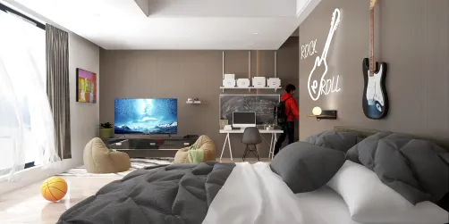 Teenage boy bedroom